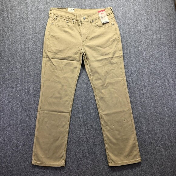 Levis 514 Pants Mens 32x30 Tan Straight Leg Stretch Denim Khaki Chino Casual - Picture 2 of 10